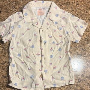 Kids Button Down Shirt with Fun Print